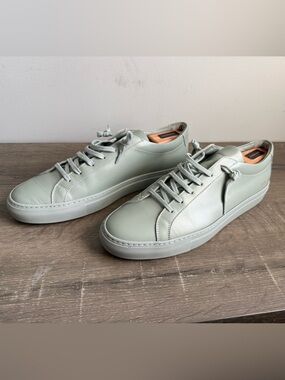 Common Projects Low-Top Leather Sneakers in Sage Green
